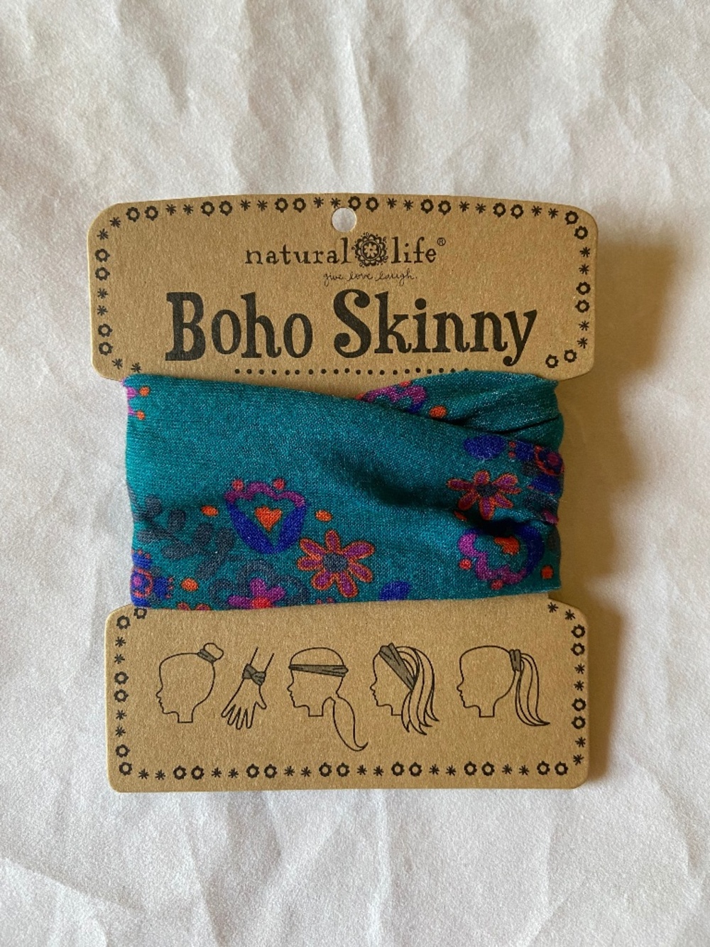 Natural Life Boho Skinny Hair Wrap NWT
